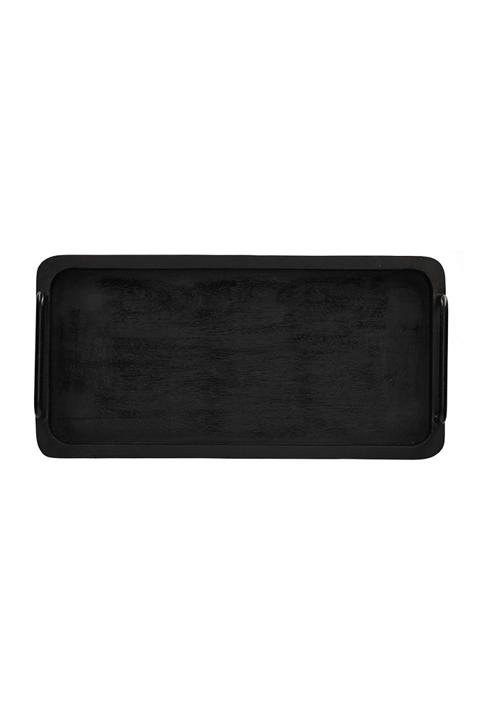 Jens Living Houten Dienblad Kelby Zwart 50x24.8x7.5cm 1stuks