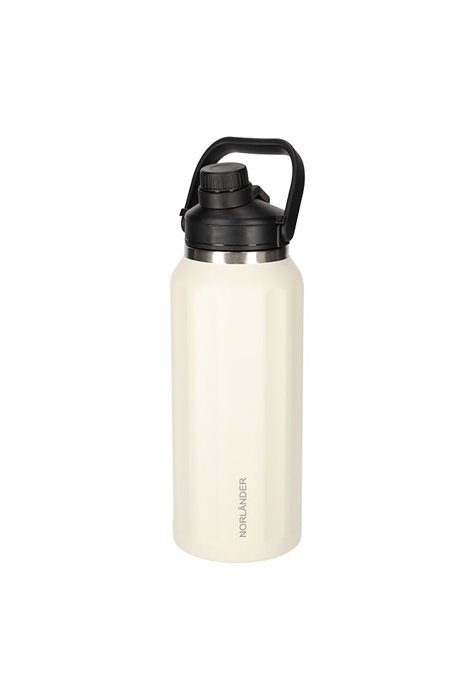 Norlander Thermofles Hamar 900ml Off White 9x9x27.5cm 1stuks Norlander Thermofles Hamar 900ml Off White 9x9x27.5cm 1stuks