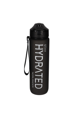 Norlander Waterfles Hydrated Zwart 7.5x7.5x28cm 1stuks