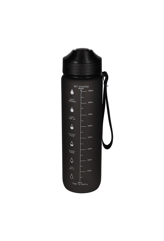 Norlander Waterfles Hydrated Zwart 7.5x7.5x28cm 1stuks