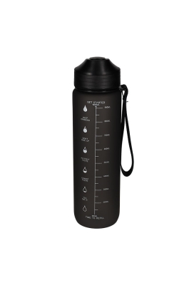 Norlander Waterfles Hydrated Zwart 7.5x7.5x28cm 1stuks