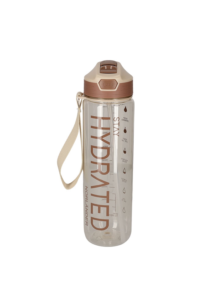 Norlander Waterfles Hydrated Taupe 7.5x7.5x28cm 1stuks