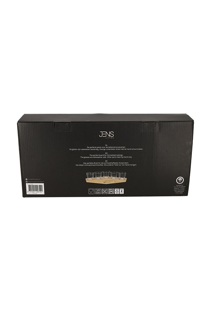 Jens Living Proefbord Mood For Drinks 43.5x19x9cm 1stuks Jens Living Proefbord Mood For Drinks 43.5x19x9cm 1stuks