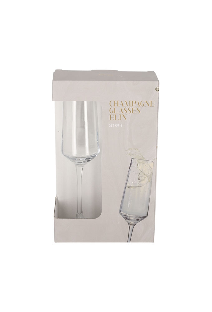 Jens Living Champagneglazen Elin set van 2stuks 4.4x7.5x24.7cm 1stuks