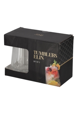 Jens Living Tumblers Elin set van 2stuks 8.5x8.5x12cm 1stuks