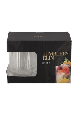 Jens Living Tumblers Elin set van 2stuks 8.5x8.5x12cm 1stuks