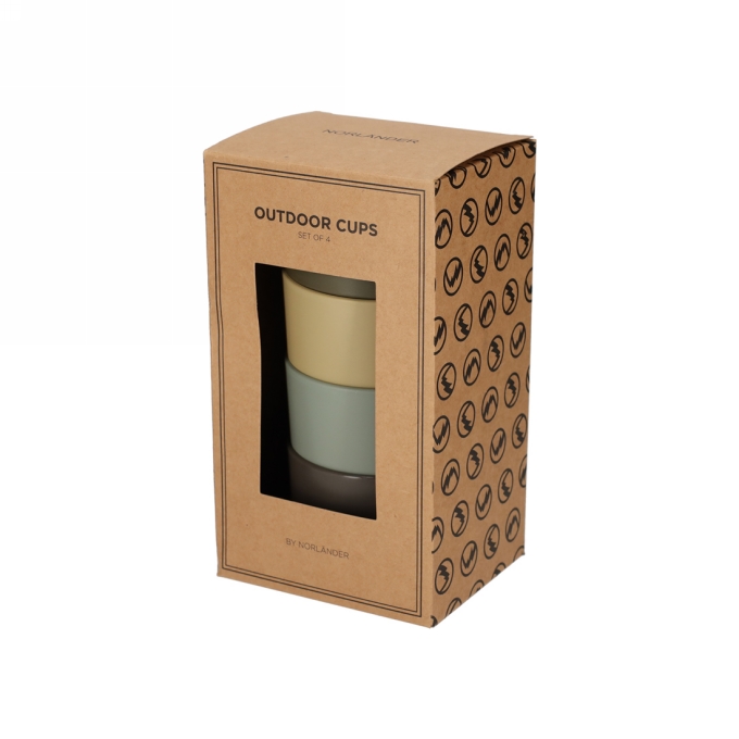 Norlander Outdoor Bekers set van 4stuks 12x9.5x6.8cm 1stuks