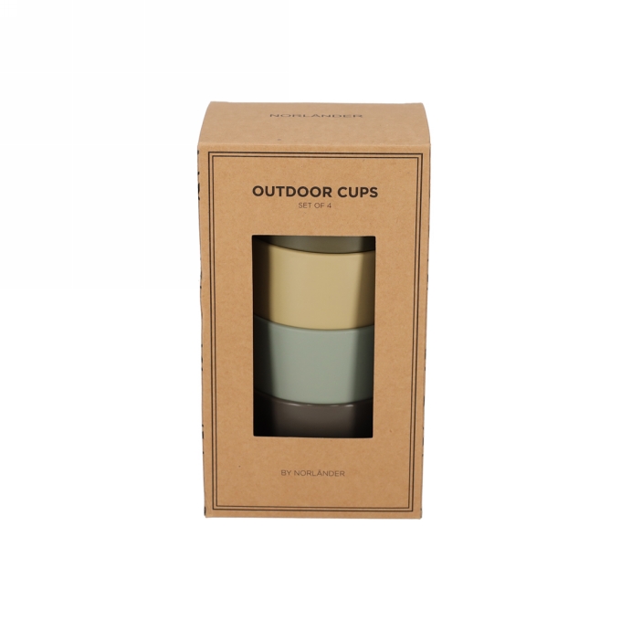 Norlander Outdoor Bekers set van 4stuks 12x9.5x6.8cm 1stuks