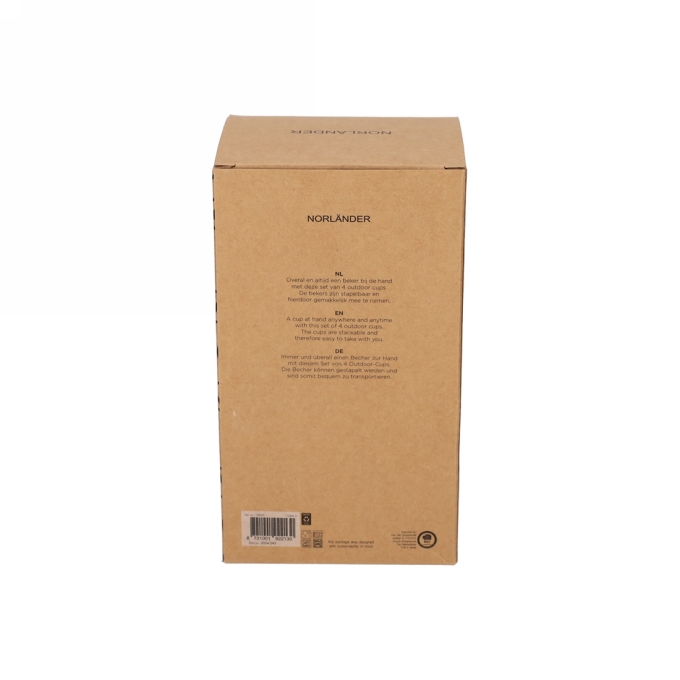 Norlander Outdoor Bekers set van 4stuks 12x9.5x6.8cm 1stuks