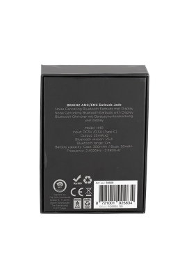 Brainz Anc & enc Display Earbuds Jade Zwart 5.95x5.1x2.7cm 1stuks Brainz Anc & enc Display Earbuds Jade Zwart 5.95x5.1x2.7cm 1stuks