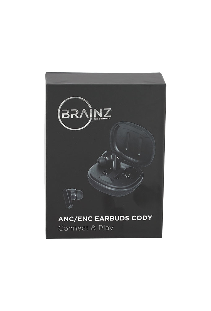Brainz Anc Earbuds Cody Zwart 6.4x6x3.2cm 1stuks Brainz Anc Earbuds Cody Zwart 6.4x6x3.2cm 1stuks