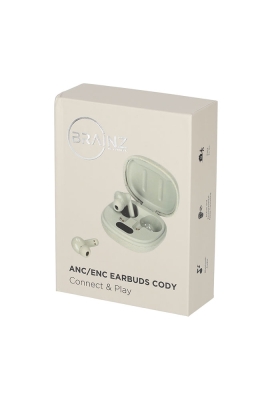 Brainz Anc Earbuds Cody Taupe 6.4x6x3.2cm 1stuks Brainz Anc Earbuds Cody Taupe 6.4x6x3.2cm 1stuks
