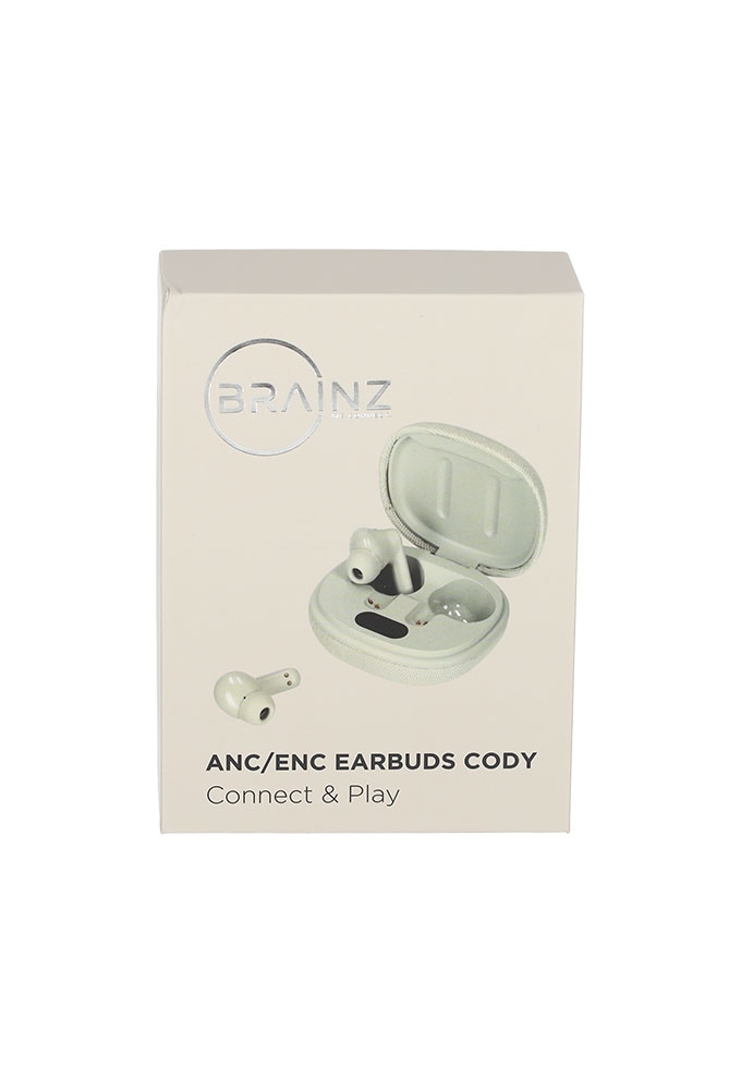 Brainz Anc Earbuds Cody Taupe 6.4x6x3.2cm 1stuks Brainz Anc Earbuds Cody Taupe 6.4x6x3.2cm 1stuks