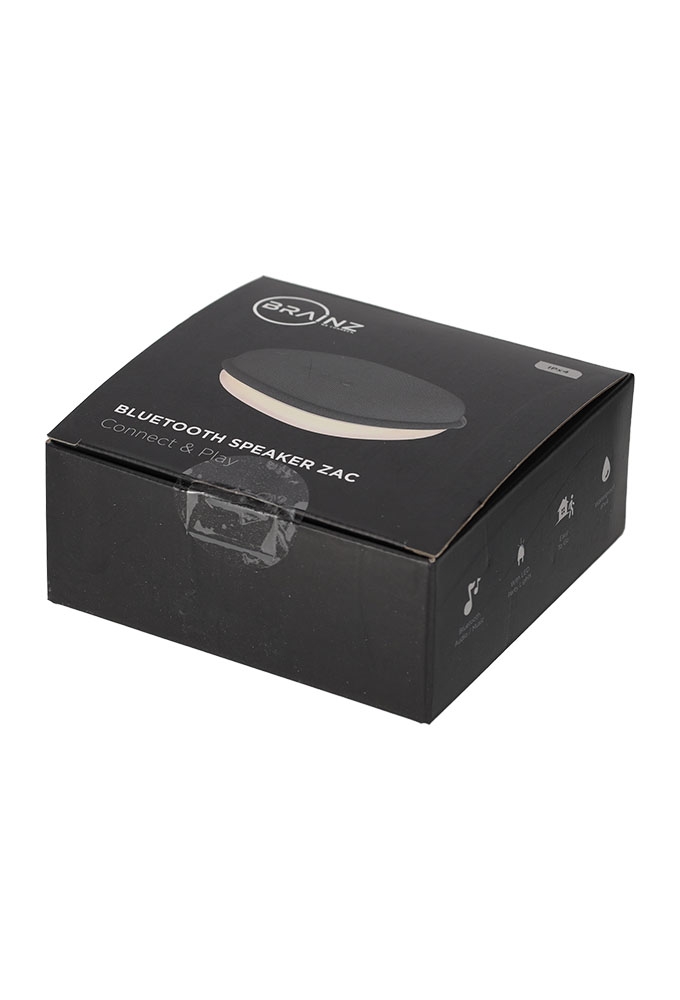 Brainz Speaker Zac Grijs 10x10x5cm 1stuks Brainz Speaker Zac Grijs 10x10x5cm 1stuks