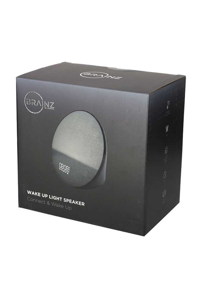 Brainz Wake Up Light Grijs 21x10.5x20cm 1stuks Brainz Wake Up Light Grijs 21x10.5x20cm 1stuks