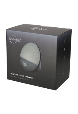 Brainz Wake Up Light Grijs 21x10.5x20cm 1stuks Brainz Wake Up Light Grijs 21x10.5x20cm 1stuks