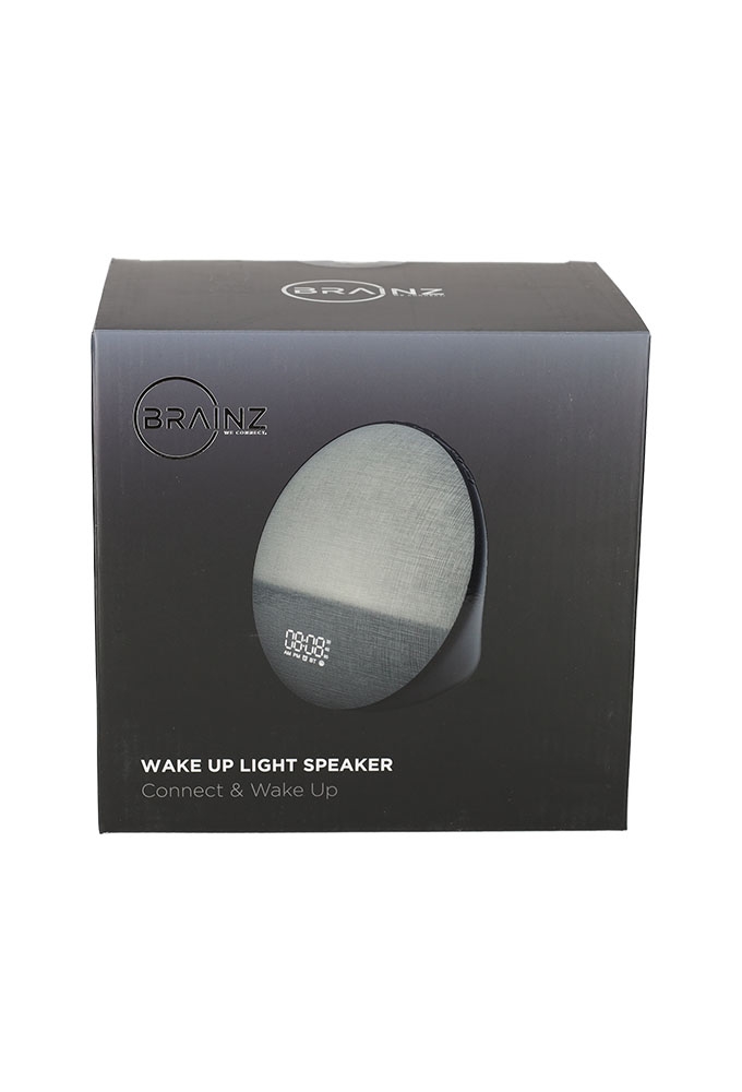 Brainz Wake Up Light Grijs 21x10.5x20cm 1stuks Brainz Wake Up Light Grijs 21x10.5x20cm 1stuks