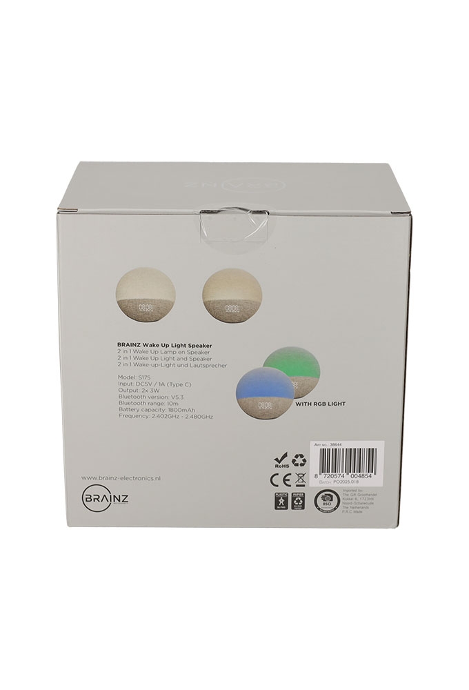 Brainz Wake Up Light Taupe 21x10.5x20cm 1stuks