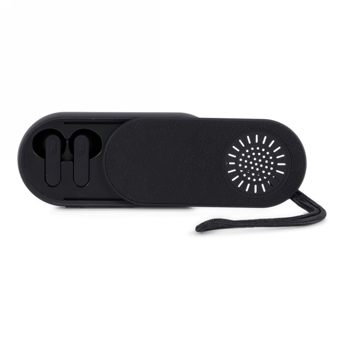 Brainz 2 in 1 Earbuds & Speaker Zwart 11x5x2.5cm 1stuks Brainz 2 in 1 Earbuds & Speaker Zwart 11x5x2.5cm 1stuks