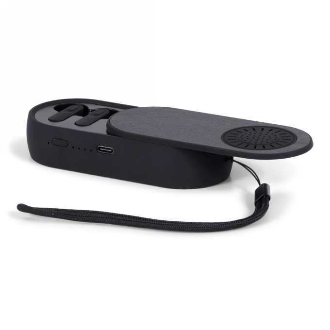 Brainz 2 in 1 Earbuds & Speaker Zwart 11x5x2.5cm 1stuks Brainz 2 in 1 Earbuds & Speaker Zwart 11x5x2.5cm 1stuks
