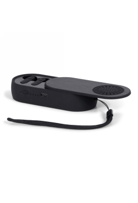 Brainz 2 in 1 Earbuds & Speaker Zwart 11x5x2.5cm 1stuks Brainz 2 in 1 Earbuds & Speaker Zwart 11x5x2.5cm 1stuks