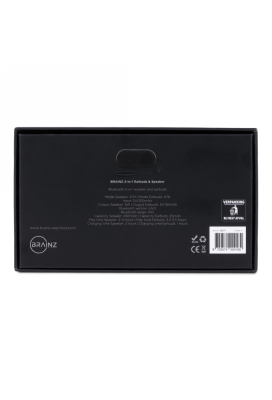 Brainz 2 in 1 Earbuds & Speaker Zwart 11x5x2.5cm 1stuks Brainz 2 in 1 Earbuds & Speaker Zwart 11x5x2.5cm 1stuks
