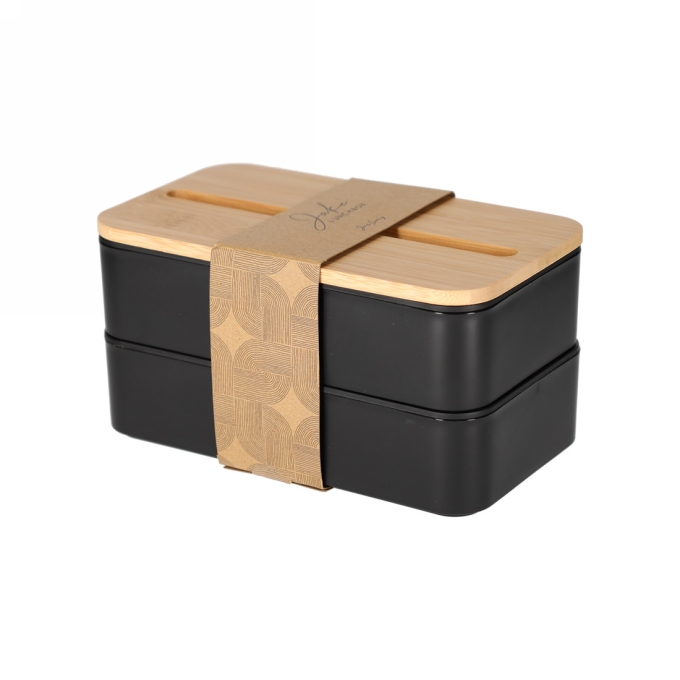 Jens Living Lunchbox Jake Zwart 18.5x10.5x9.7cm 1stuks