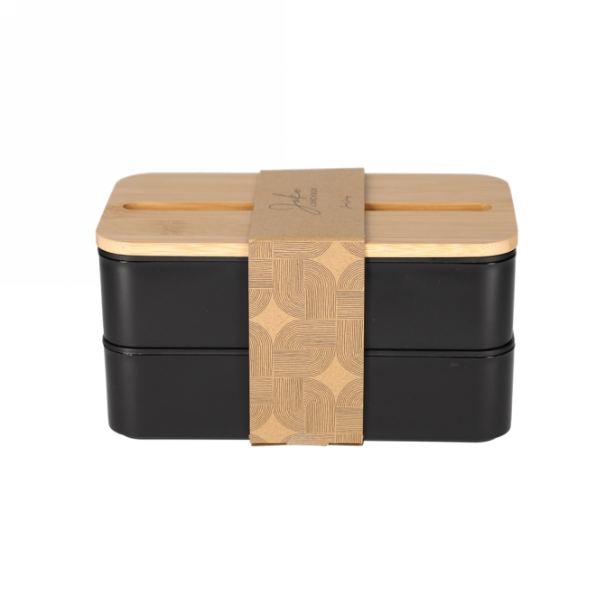 Jens Living Lunchbox Jake Zwart 18.5x10.5x9.7cm 1stuks