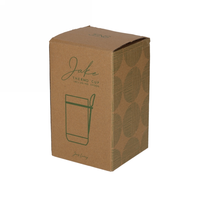 Jens Living Thermo Beker met Lepel Jake Groen 8.5x8.5x15.5cm 1stuks Jens Living Thermo Beker met Lepel Jake Groen 8.5x8.5x15.5cm 1stuks