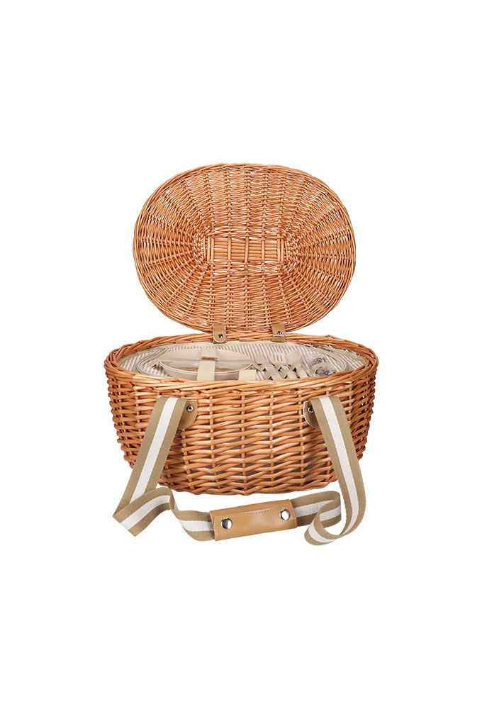 Jens Living Picknickmand Ovaal 43x33x21cm 1stuks Jens Living Picknickmand Ovaal 43x33x21cm 1stuks