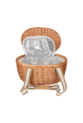 Jens Living Picknickmand Ovaal 43x33x21cm 1stuks Jens Living Picknickmand Ovaal 43x33x21cm 1stuks