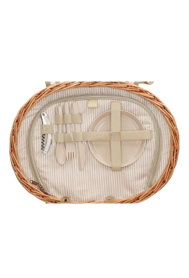 Jens Living Picknickmand Ovaal 43x33x21cm 1stuks Jens Living Picknickmand Ovaal 43x33x21cm 1stuks