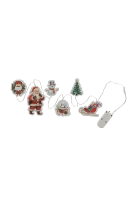 Jens Living Led Raamsticker Slinger Kerst 26x8.5x0.5cm 1stuks