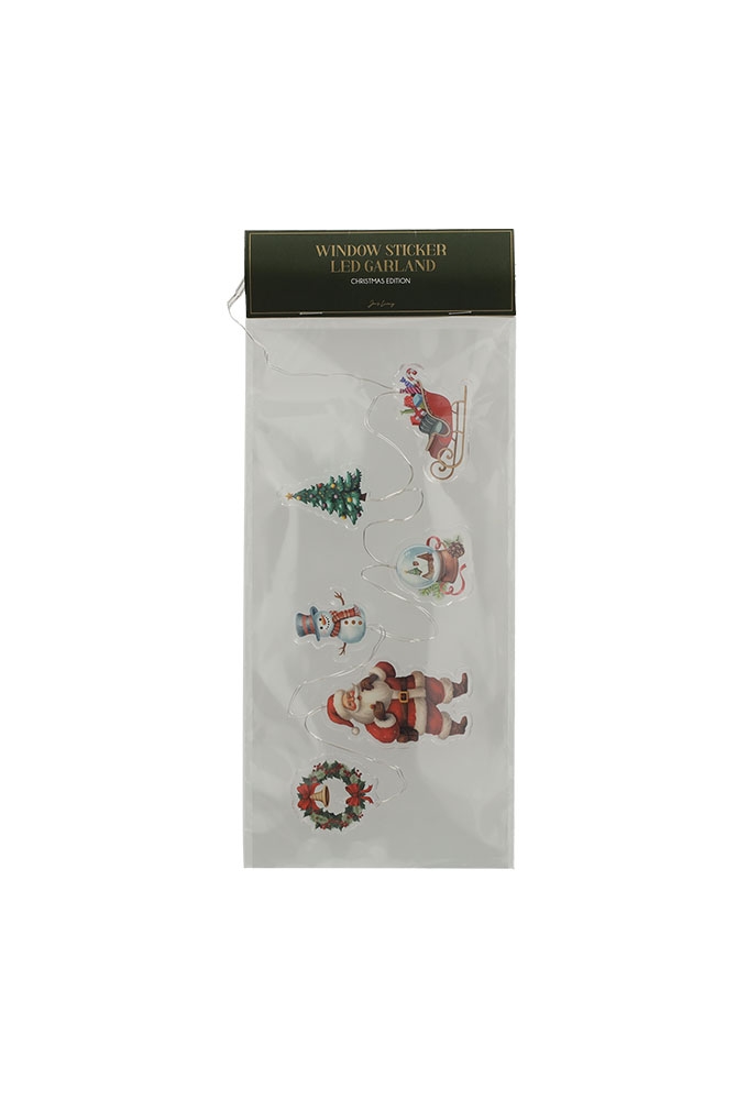 Jens Living Led Raamsticker Slinger Kerst 26x8.5x0.5cm 1stuks