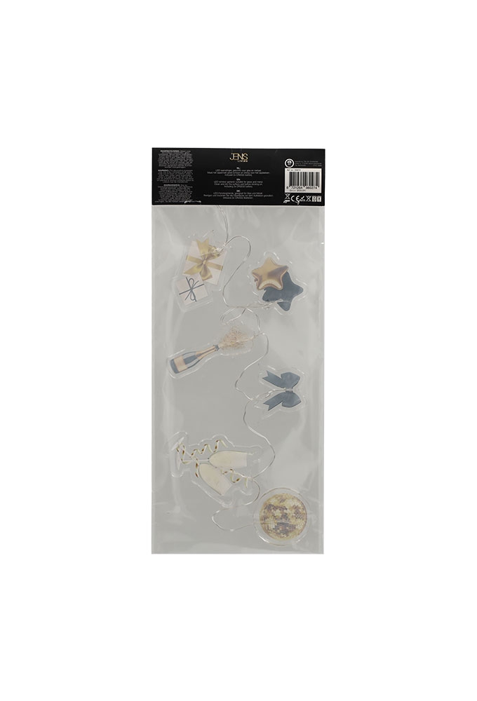 Jens Living Led Raamsticker Slinger Party 26x8.5x0.5cm 1stuks Jens Living Led Raamsticker Slinger Party 26x8.5x0.5cm 1stuks