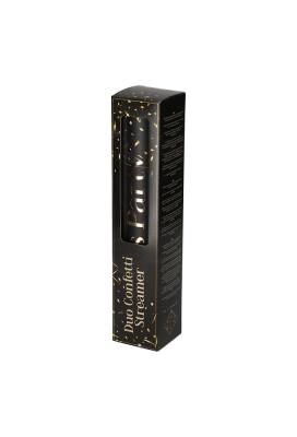 Jens Living Duo Confetti Streamer Zwart 5x5x25.2cm 1stuks Jens Living Duo Confetti Streamer Zwart 5x5x25.2cm 1stuks