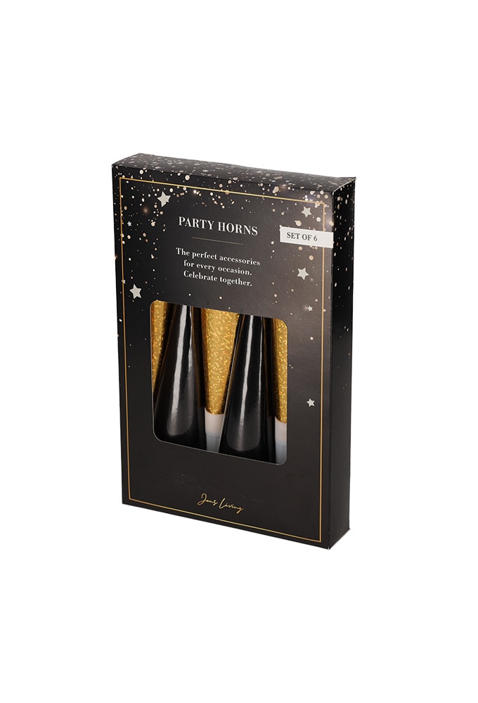 Jens Living Feesttoeters set van 6stuks 3.7x3.7x20cm 1stuks