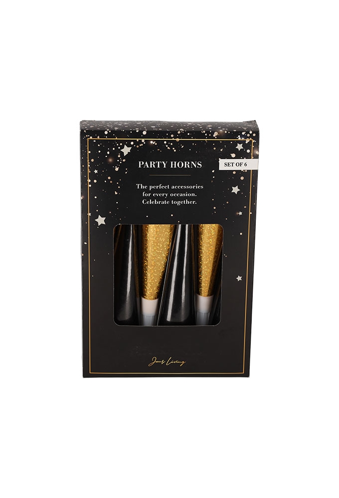 Jens Living Feesttoeters set van 6stuks 3.7x3.7x20cm 1stuks