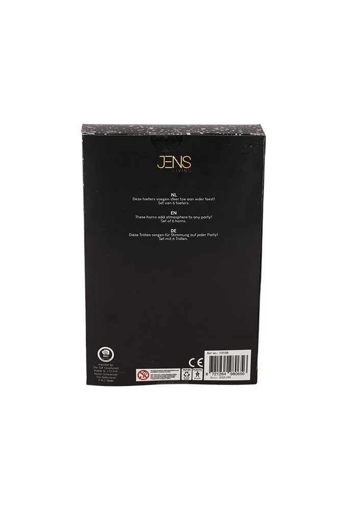 Jens Living Feesttoeters set van 6stuks 3.7x3.7x20cm 1stuks