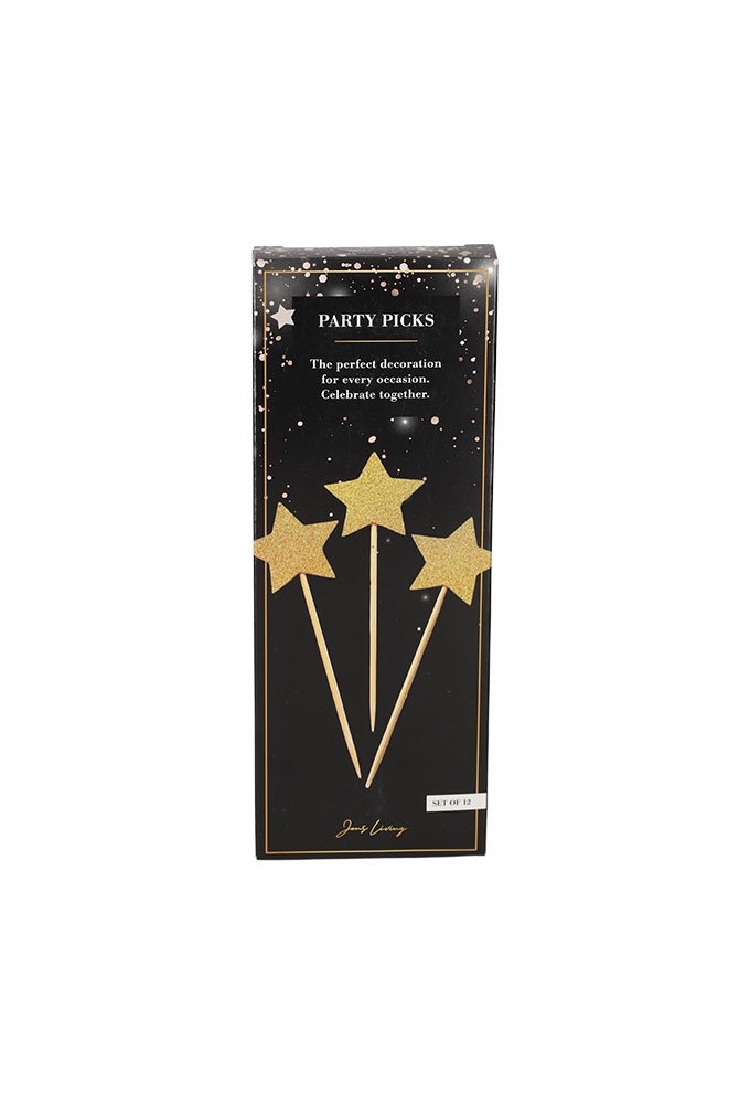 Jens Living Cocktailprikkers Sterren  & 12stuks 5x0.2x17cm 1stuks