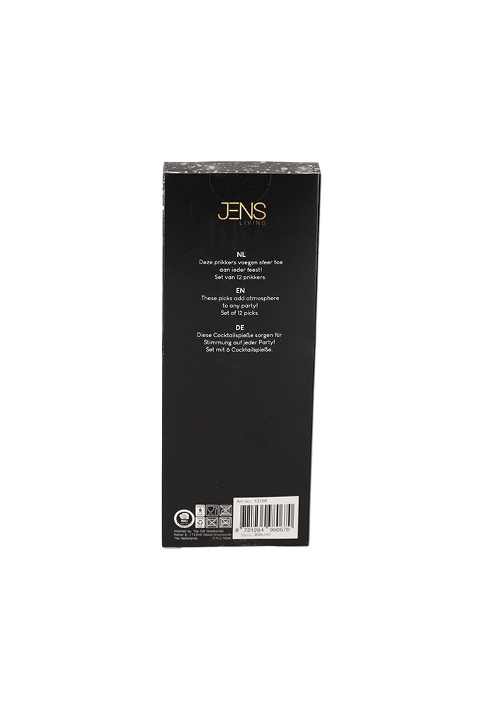 Jens Living Cocktailprikkers Sterren  & 12stuks 5x0.2x17cm 1stuks