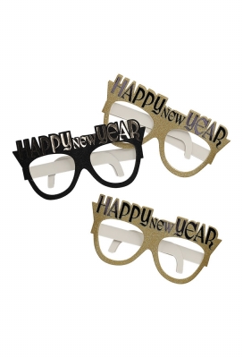 Jens Living Feestbril Happy New Year set van 6stuks 17x12.5x8cm 1stuks Jens Living Feestbril Happy New Year set van 6stuks 17x12.5x8cm 1stuks