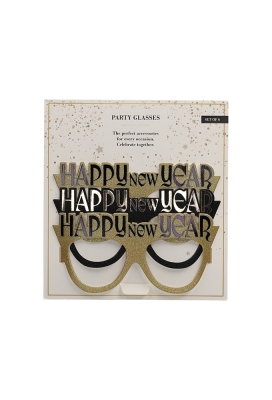 Jens Living Feestbril Happy New Year set van 6stuks 17x12.5x8cm 1stuks Jens Living Feestbril Happy New Year set van 6stuks 17x12.5x8cm 1stuks