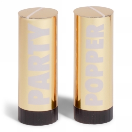 Jens Living Party Poppers Goud set van 2stuks 3.8x3.8x10.5cm 1stuks Jens Living Party Poppers Goud set van 2stuks 3.8x3.8x10.5cm 1stuks