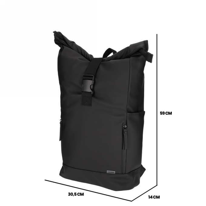 Norlander Dull Pu Fiets Rugtas 2.0 Zwart 30.5x14x59cm 1stuks Norlander Dull Pu Fiets Rugtas 2.0 Zwart 30.5x14x59cm 1stuks