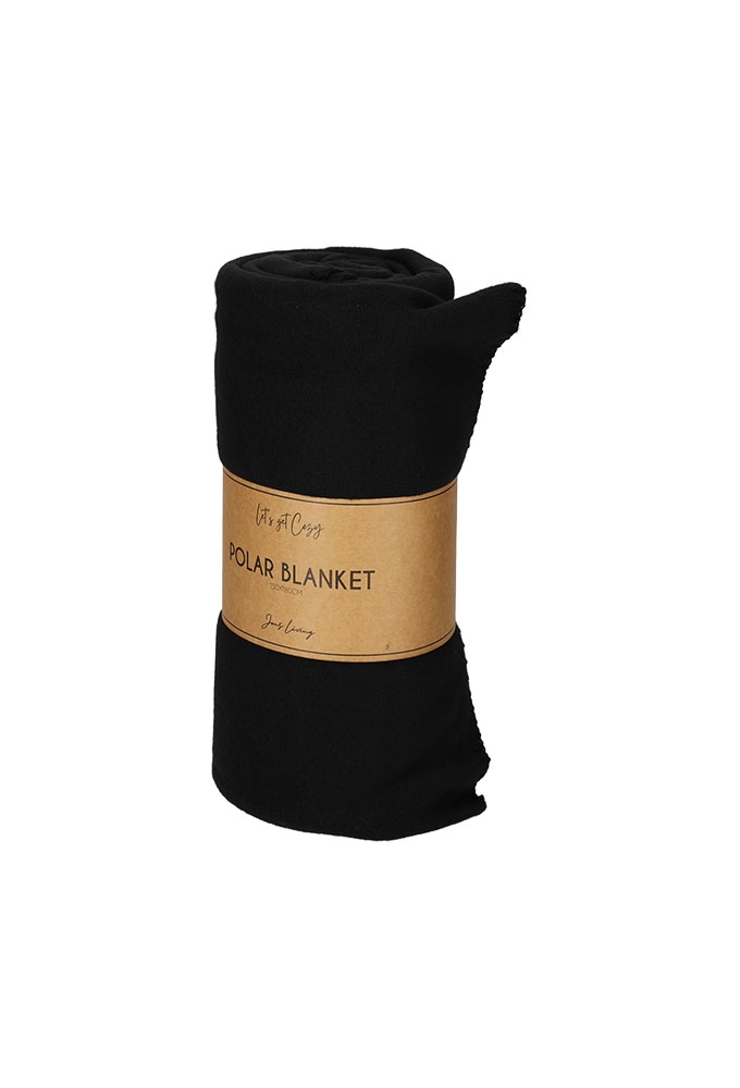 Jens Living Polar Plaid Zwart 130x180x0.2cm 1stuks