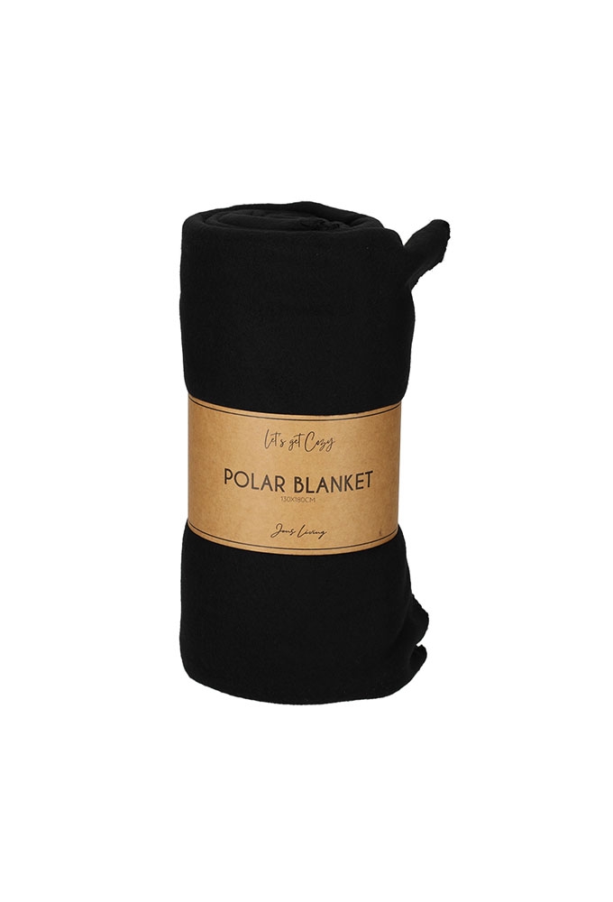 Jens Living Polar Plaid Zwart 130x180x0.2cm 1stuks