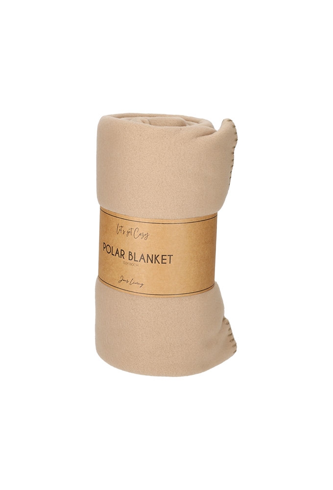 Jens Living Polar Plaid Taupe 130x180x0.2cm 1stuks