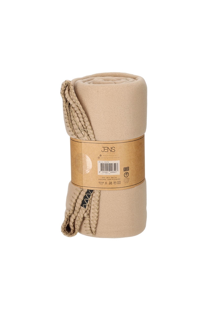 Jens Living Polar Plaid Taupe 130x180x0.2cm 1stuks