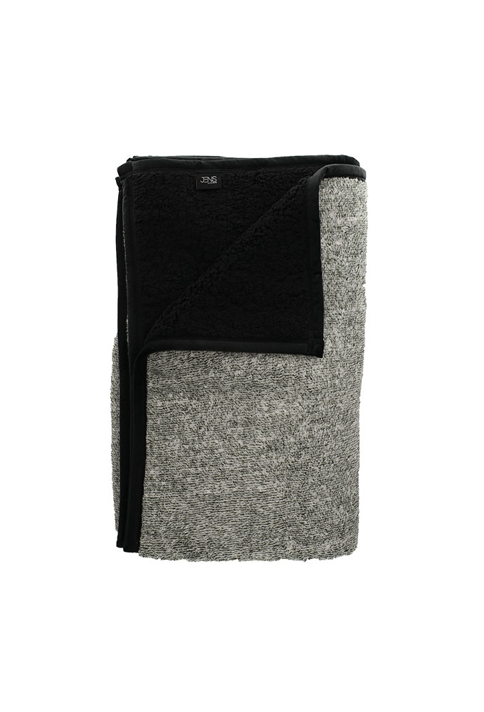 Jens Living Sherpa Plaid Zwart 130x160x0.5cm 1stuks